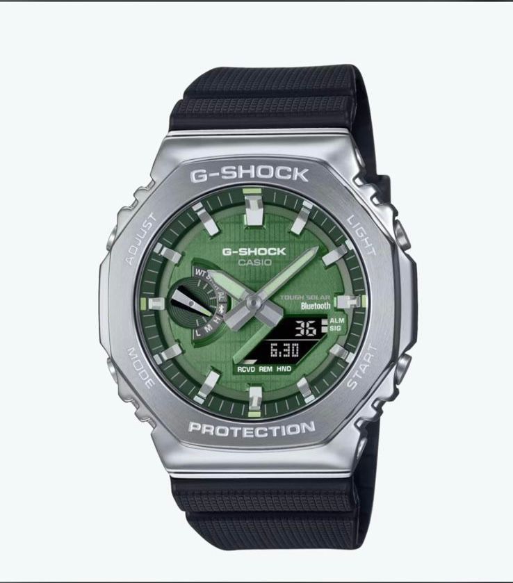 G-Shock Silicone Black belt + Green Dial