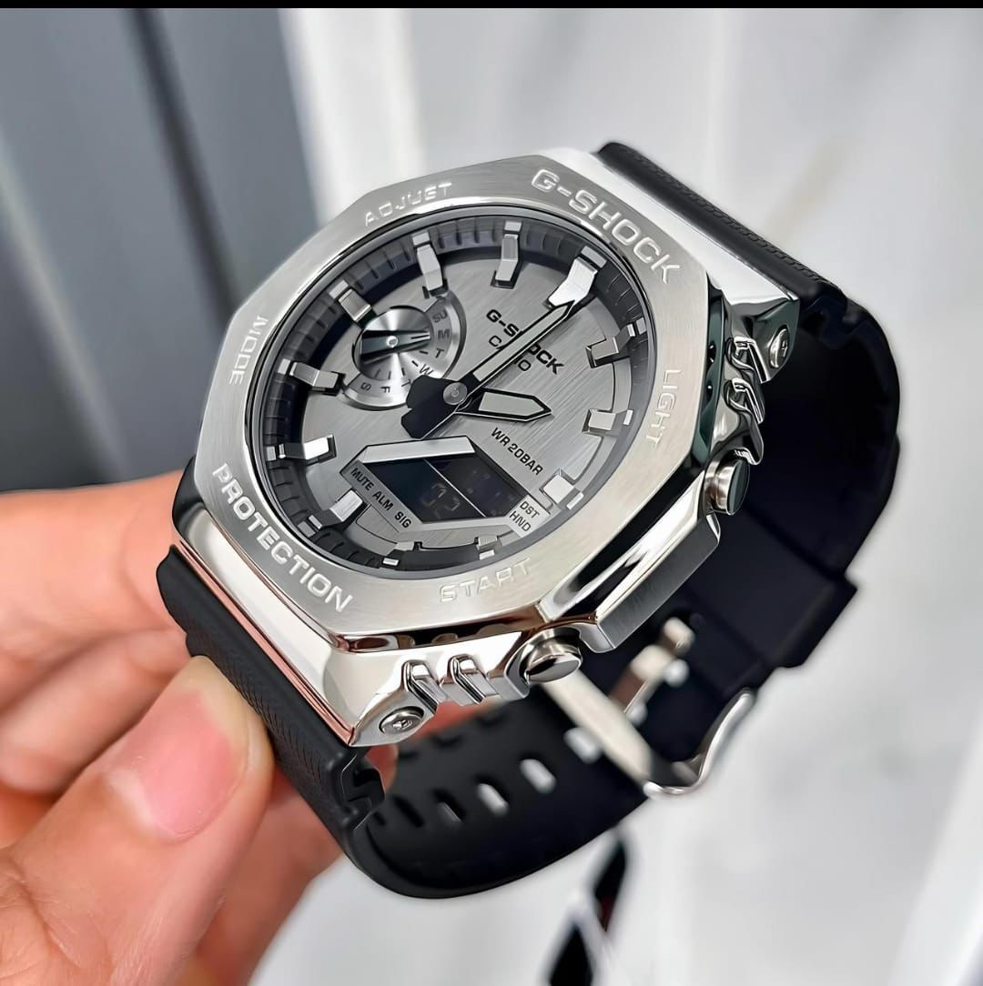G-shock black belt + Gray dial
