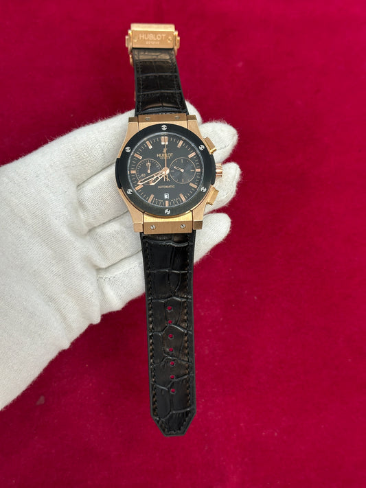 Hublot BigBang Black belt with Rosegold Combination