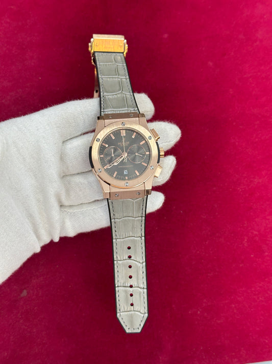 Hublot BigBang Gray leather with Rosegold Cobination