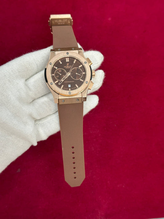 Hublot BigBang Brown Silicon belt With Rosegold case