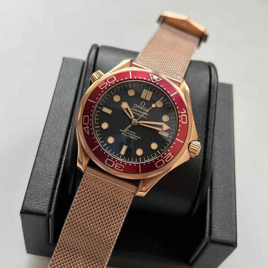 Omega Diver-300 Rosegold Mesh belt