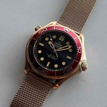 Omega Diver-300 Rosegold Mesh belt